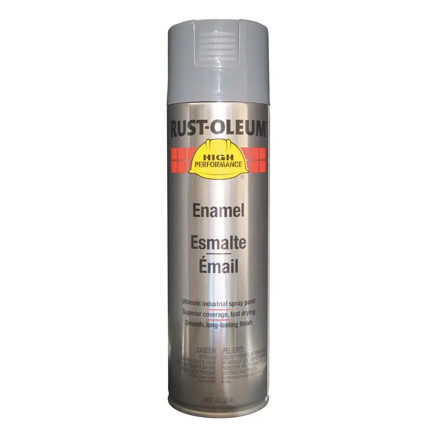 Rust-Oleum High Performance V2100 System Enamel Aerosol, 15 oz Can, Dark Machinery Ash, Gloss