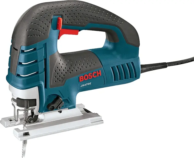 Bosch JS470E Jig Saw, 7 , 0.87 Aluminum, 0.37 Mild Hardened, 5.875 Soft Wood Cutting Capacity, 1 L Stroke