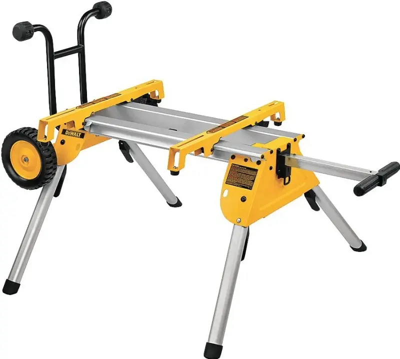 DEWALT DW7440RS Rolling Table Saw Stand, 200 lb, 19-3/4 W Stand, 33-1/2 D Stand, 9 H Stand, Aircraft-grade