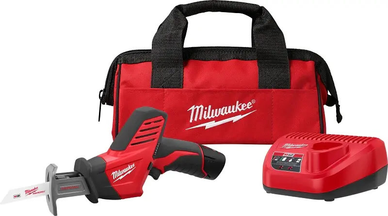 Milwaukee 2420-21 Reciprocating Saw Kit, Battery Included, 12 V, 1.4 Ah, 1/2 L Stroke, 0 to 3000 spm