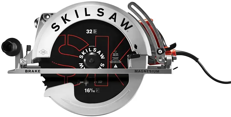 Skilsaw SPT70V-11 Worm Drive Saw, 15 , 16-15/16 Dia Blade, 1 Arbor, 4-5/16 to 6-1/4 D Cutting, 45 deg Bevel