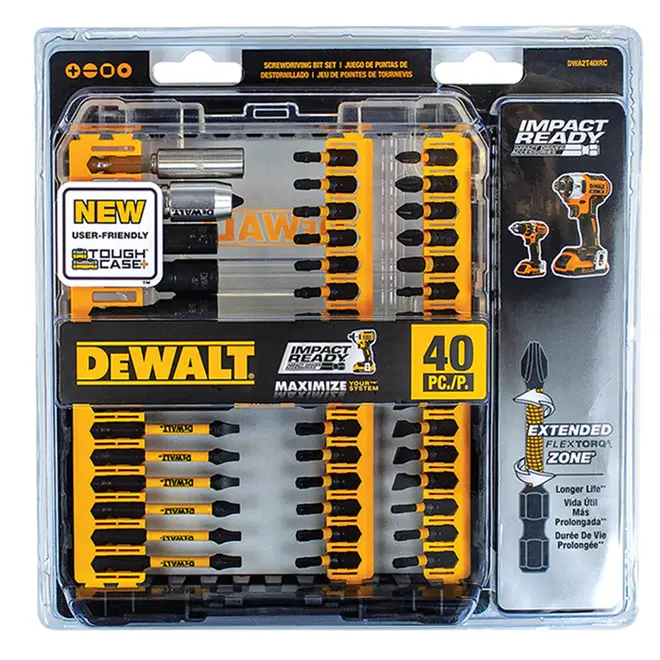 DeWalt FlexTorq Impact Ready 40-Piece Screwdriver Bit Place