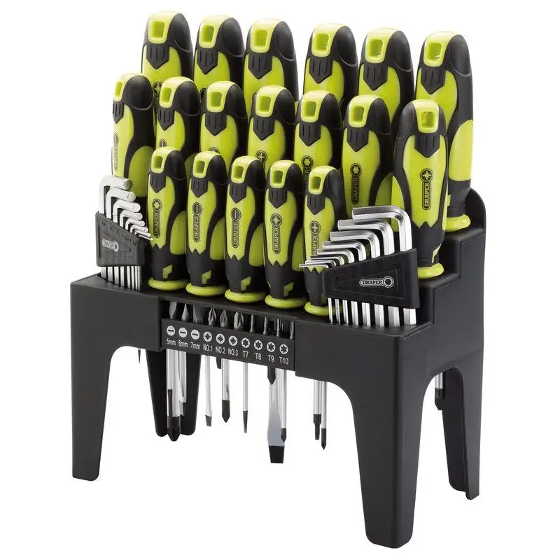 Draper 864/44/G Screwdriver, Hex Core and Bit Set, Green (44 Piece) - (78619)
