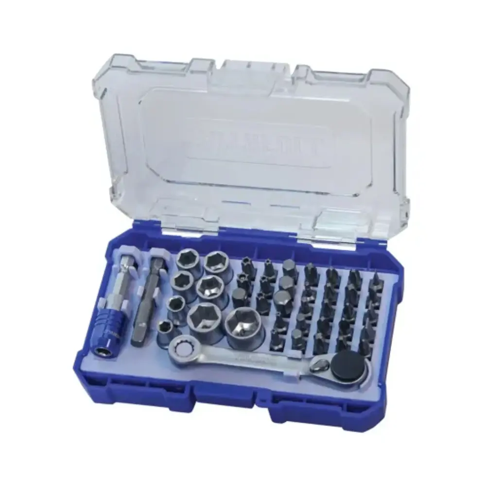 Faithfull Screwdriver Bit & Socket Adjust 42 Piece