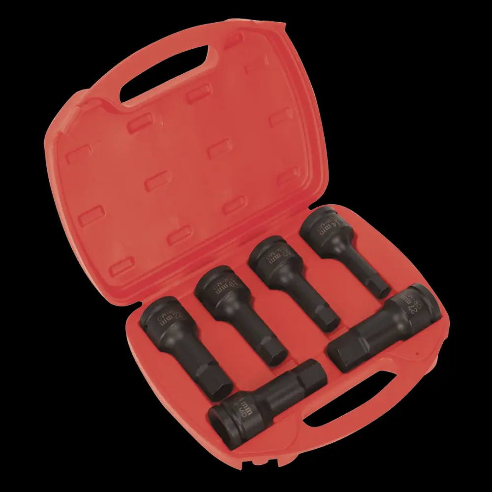 Sealey AK5586 Impact Hex Socket Bit Place 6pc 3/4"Sq Drive