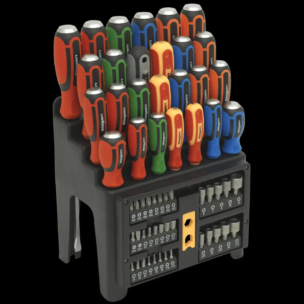Sealey S01153 Hammer-Thru Screwdriver, Bit & Nut Driver Place 61pc