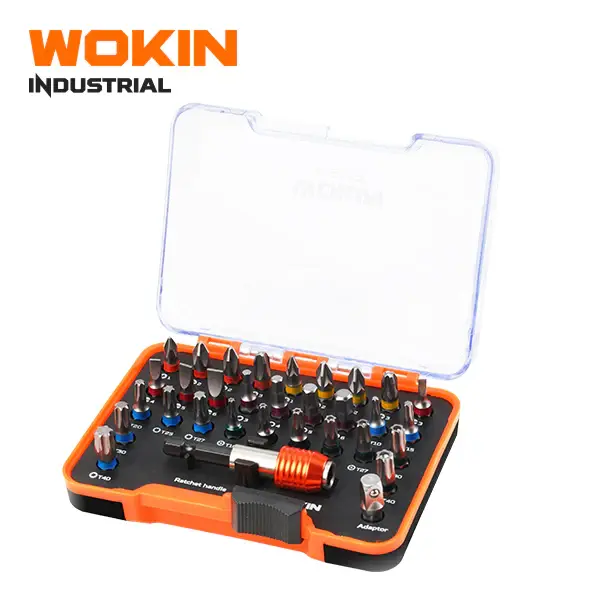 Wokin 32 Piece Color Coded Screwdriver Bit Adjust