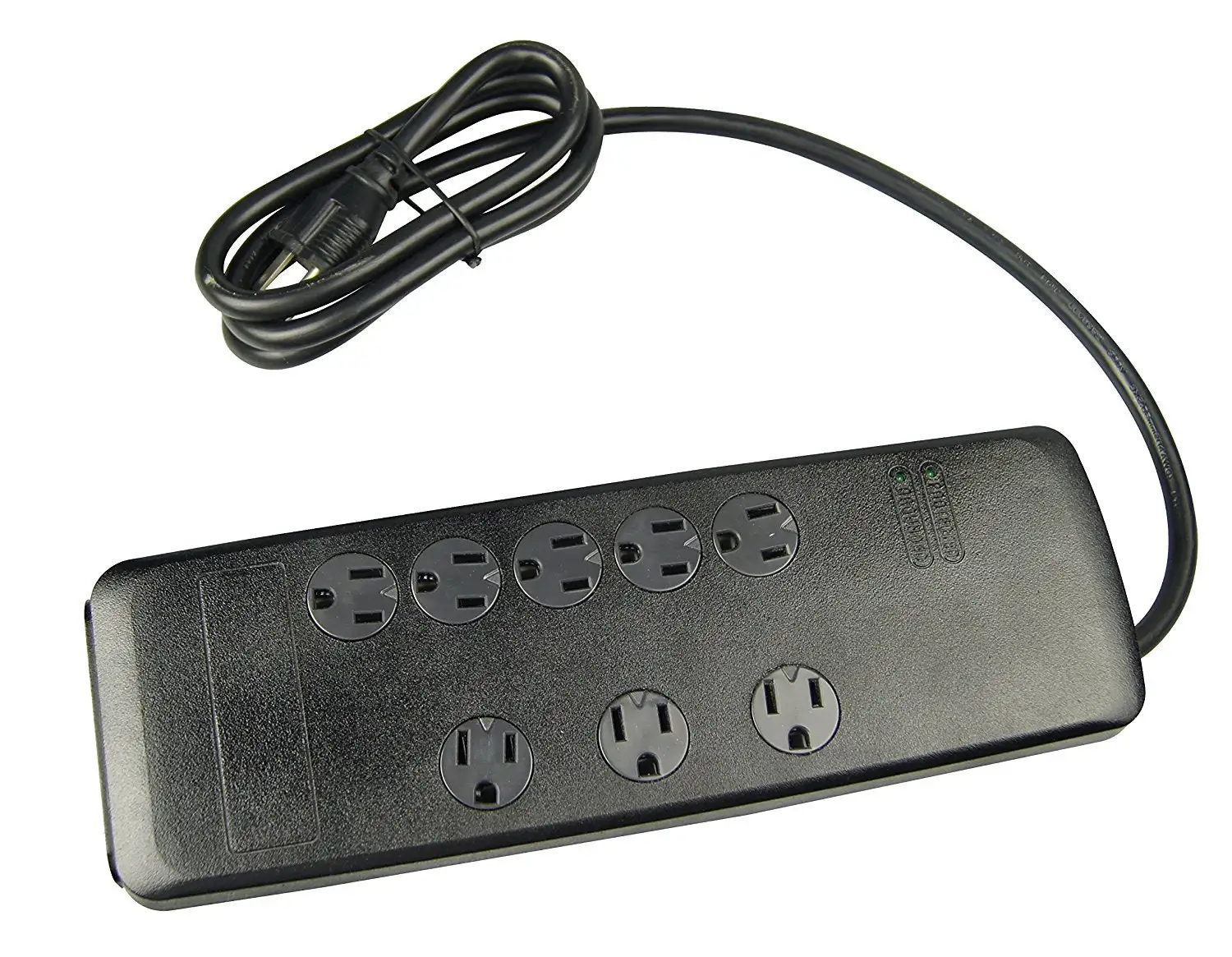 Woods 41618 Power Surge Protector 8-Outlets and 6-Foot Cord 3540J Black