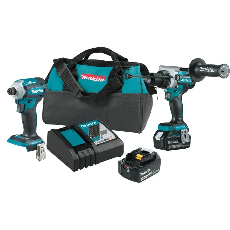 Makita XT288T Series Combination Tool Kit, Battery Included, 5 Ah, 18 V, Lithium-Ion, 1/PK Makita