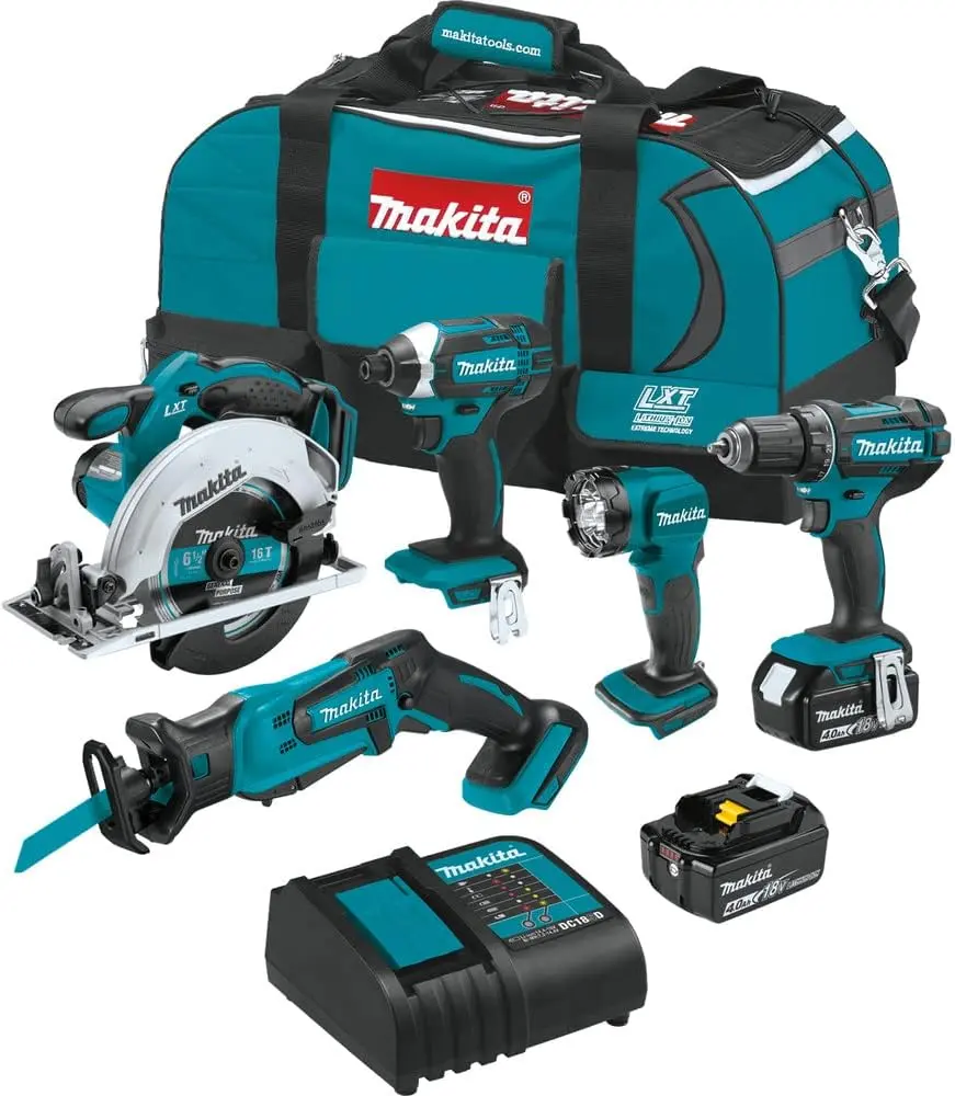 XT510SM-B/C Makita XT510SM 18V LXT® Lithium-Ion Wireless 5-Pc. Combo Kit