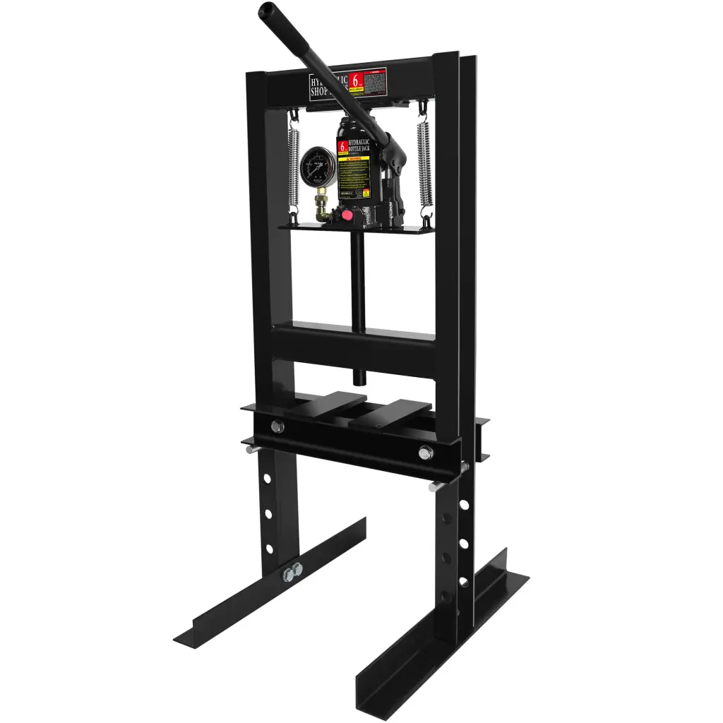 6 Ton Hydraulic Shop Floor Press Pressure Gauge Steel H Frame ys