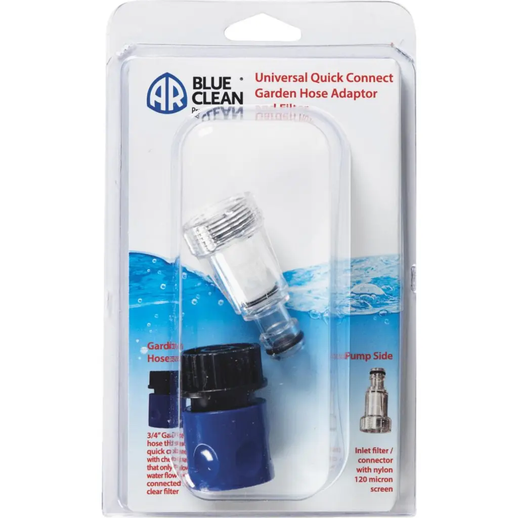 AR Blue Clean 3/4 Pressure Washer Quick Connect Socket Kit Filter