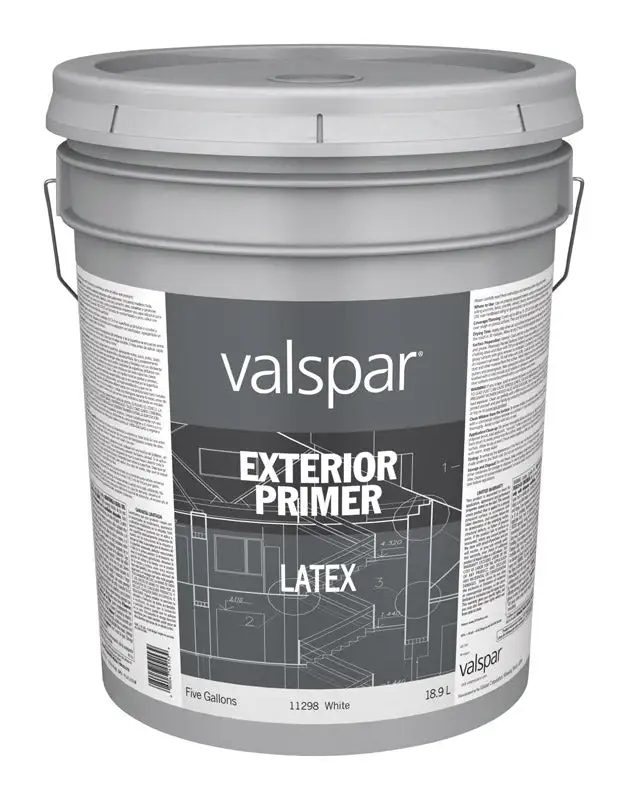 Valspar Basic White Tint Base Exterior Primer 5 Gallon Outdoor Surfaces