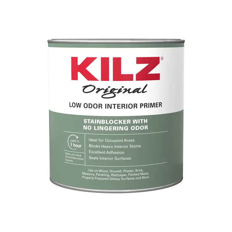 Kilz Original White Flat Oil-Based Primer And Sealer 1 Qt Pack 6