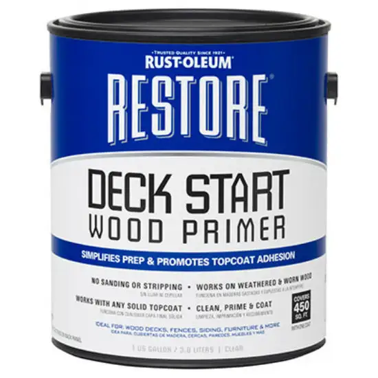 Rust-Oleum 287517 1 Gallon Restore Deck Start Wood Primer Outdoor Decks