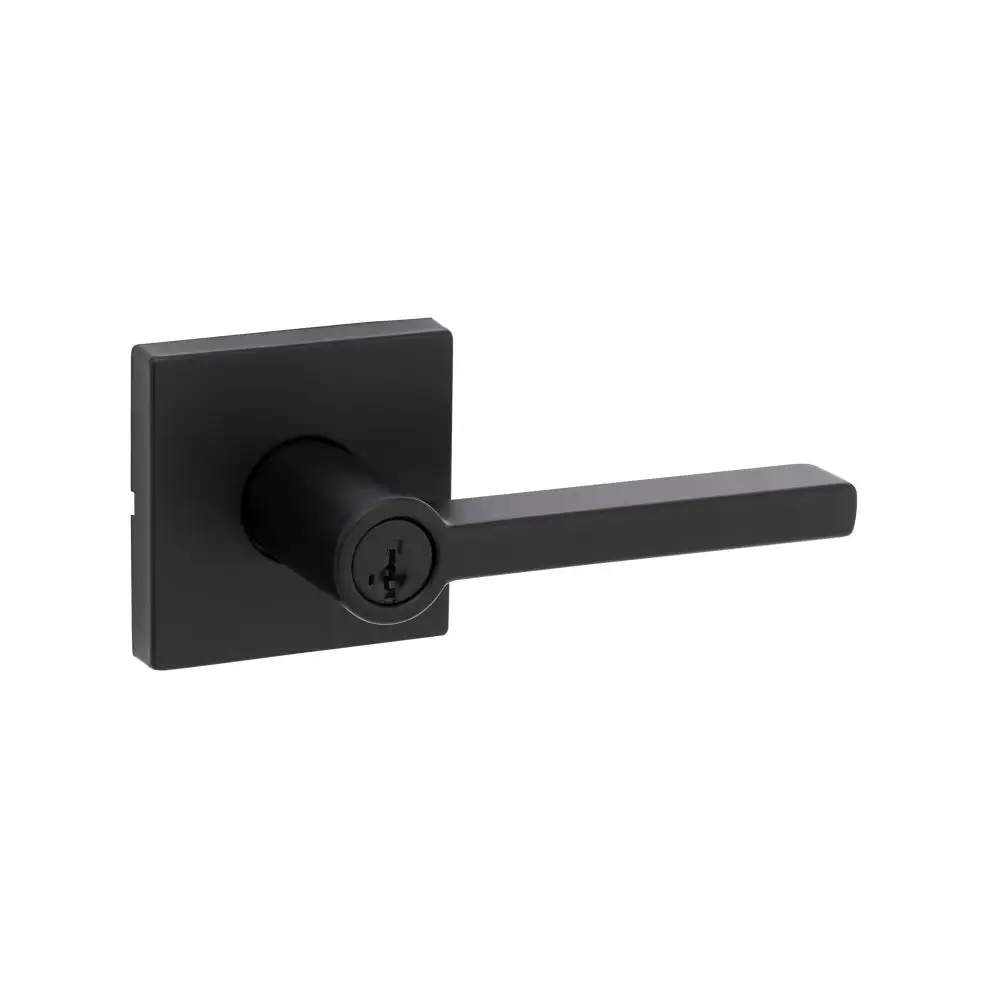 Kwikset 730HFL SQT 514 CP Pushbutton Privacy Door Lock Black Bedroom and Bathroom