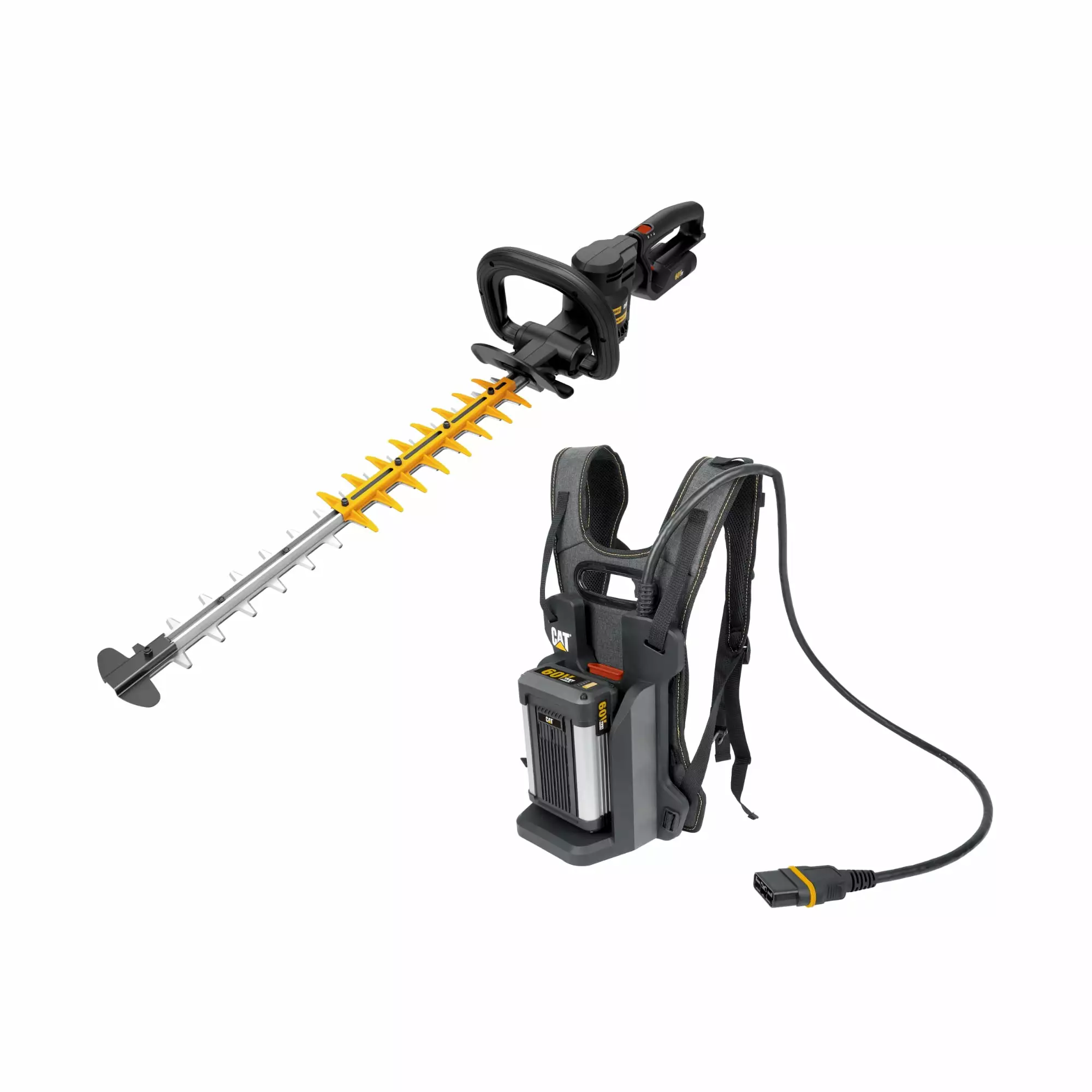 Caterpillar Cat DG620 60V 25 Brushless 2-Speed Backpack Hedge Trimmer (2.5ah Battery & Charger Included)