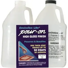 Polymer Coating High-Gloss 1-Gallon Durable Surface Protection EnviroTex Lite