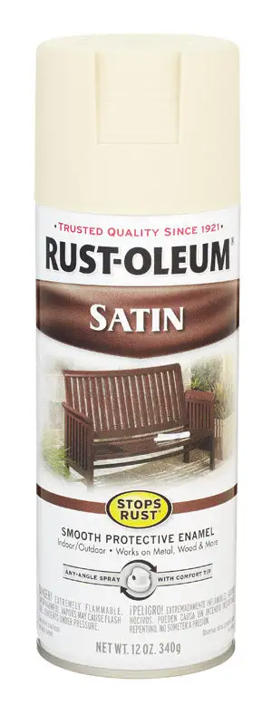 Rust-Oleum Satin Smooth Protective Enamel Spray Paint 12 oz Pack 6 Durable Finish