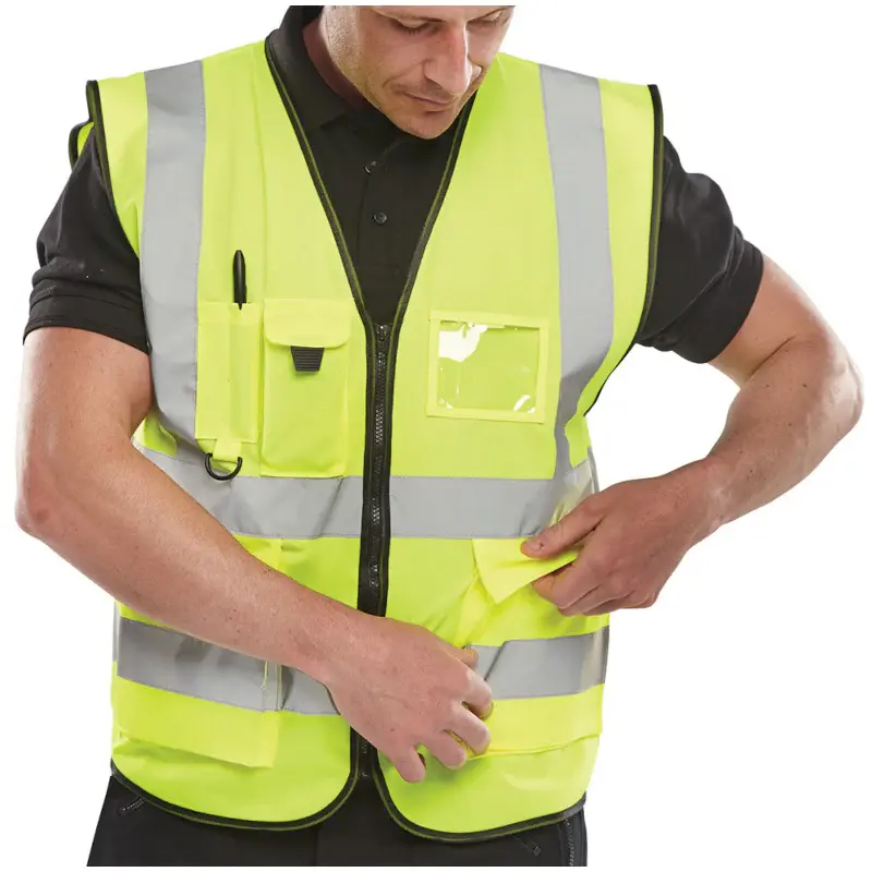 Beeswift Hi-vis Executive Id Vest Saturn Amber