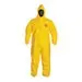 Dupont QC127 Tychem® 2000 Coverall, Individual Suit, Attached Hood, Elastic Wrists and Ankles, Zipper Front, Storm Flap