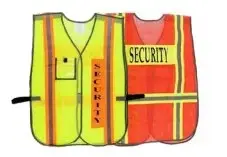 Orange Security Safety Vest 2 Lemon SilverReflective