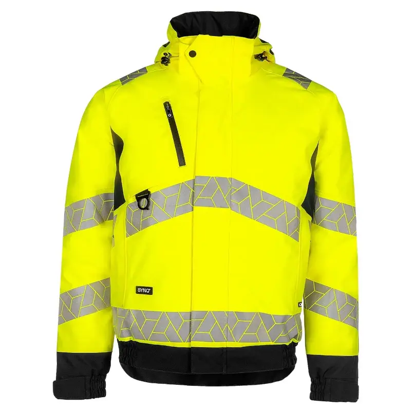 SYNQ® Sioen Beamer High-Vis Winter Sealed Bomber Jacket Yellow/Black