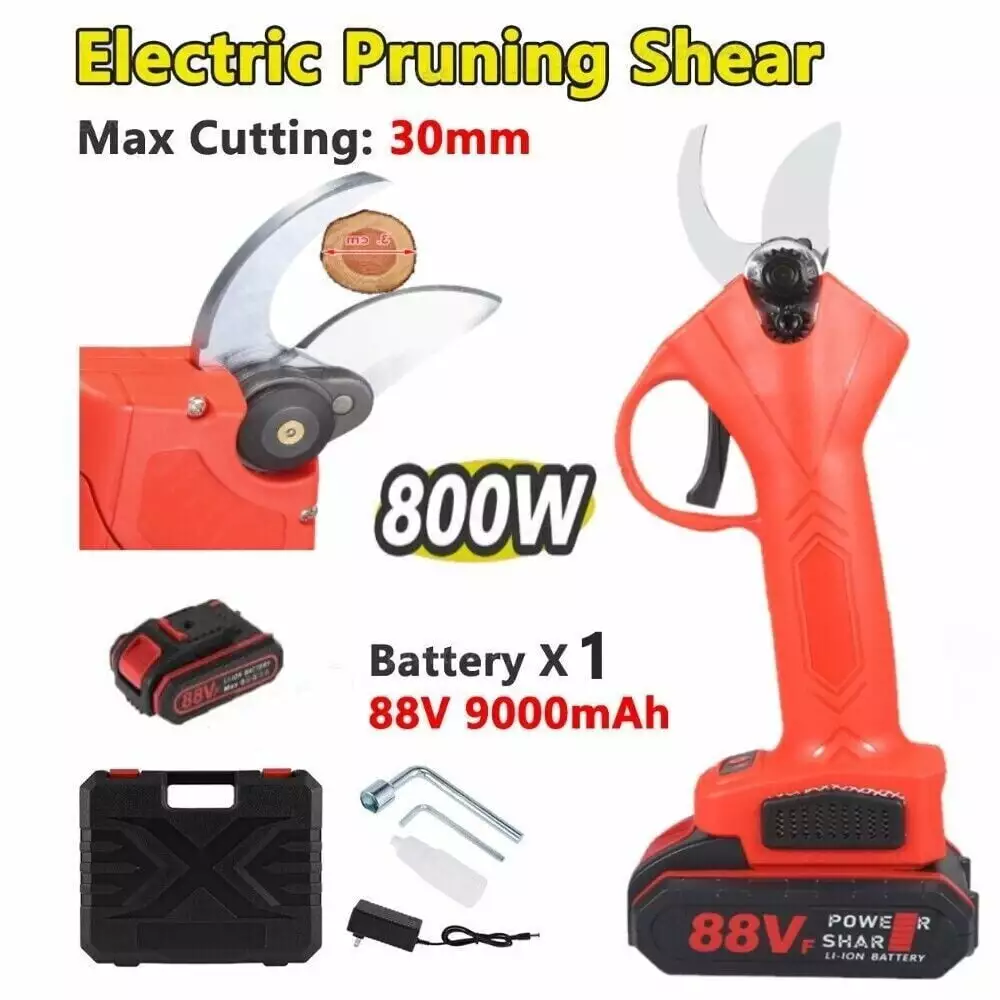 Electric Pruning Shears 30mm. Professional Electric Pruning Shears Rechargeable Battery. Cordless Pruner Super Featherweig...