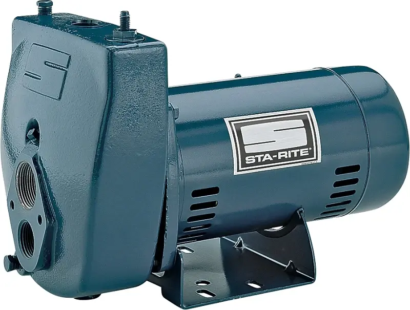 Sta-Rite ProJet Series SLC-L Jet Pump, 1-Phase, 9.9/4.9 , 115/230 V, 0.5 hp, 25 ft Shallow, 70 ft Deep Max Head, Iron
