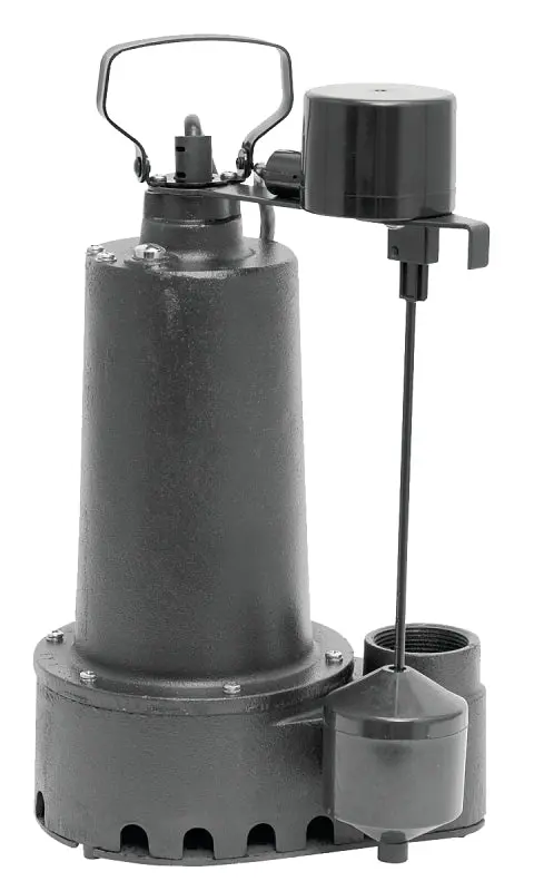 Superior Pump 92352 Sump Pump, 7.6 , 120 V, 0.33 hp, 1-1/2 Outlet, 60 gpm, Iron