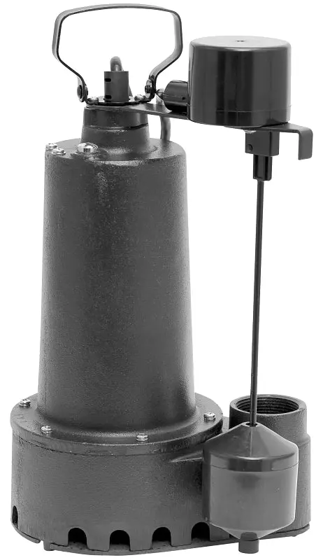 Superior Pump 92511 Pump, 7.6 , 120 V, 0.5 hp, 1-1/2 Outlet, 25 ft Max Head, 70 gpm, Iron