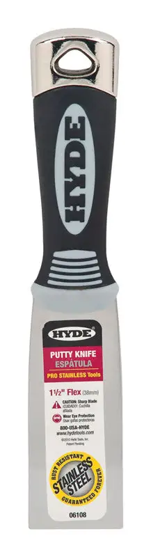 Hyde 1-1/2 Inch Stainless Steel Flexible Putty Knife Pack 5