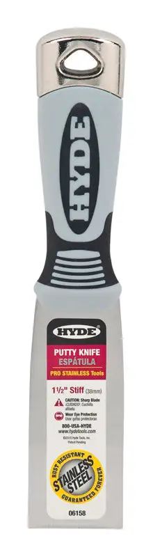 Hyde 1-1/2 Inch Stainless Steel Stiff Putty Knife Pack 5