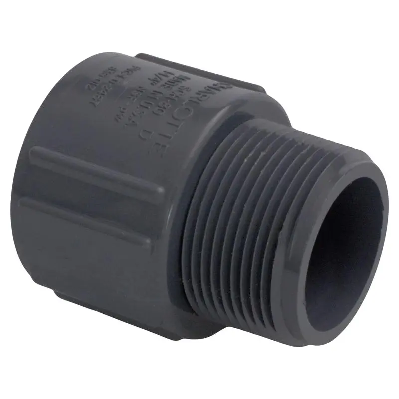 Charlotte Pipe 1 Inch Slip X 1 Inch D MPT PVC Adapter Pack 10