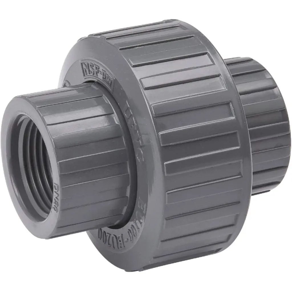 B&K 2 . Threaded Schedule 80 PVC Union High-Pressure Plumbing Applications Bu0026K