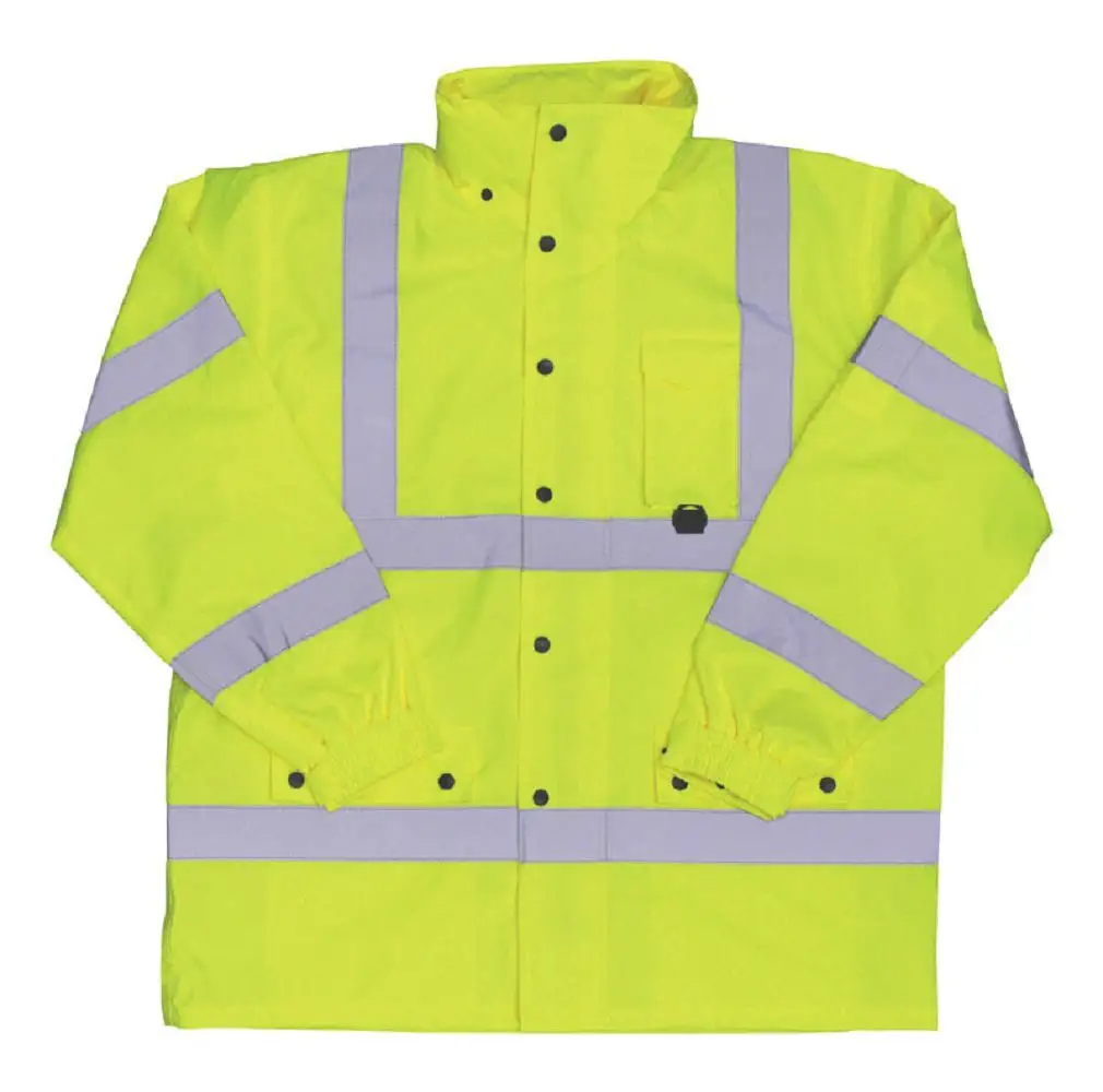 Hi-Vis Polyester Raincoat Yellow Shop Repair and Maintenance Boss