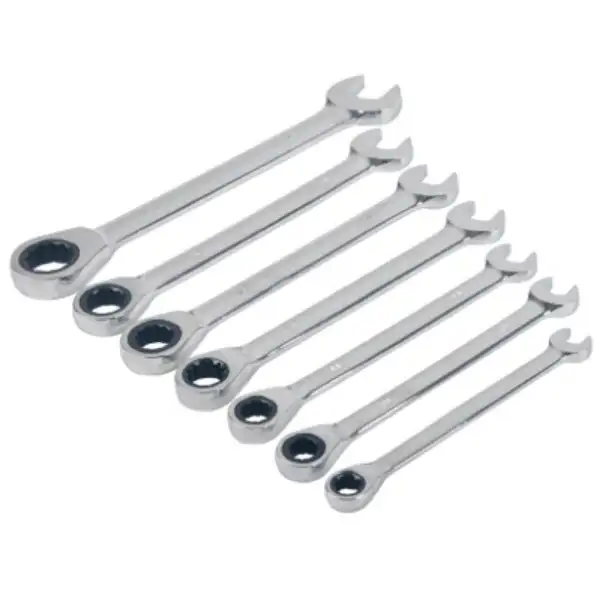 Apex Tool 44018 Ratcheting Wrench Set 72 Teeth 10-Piece Professional Tool Set