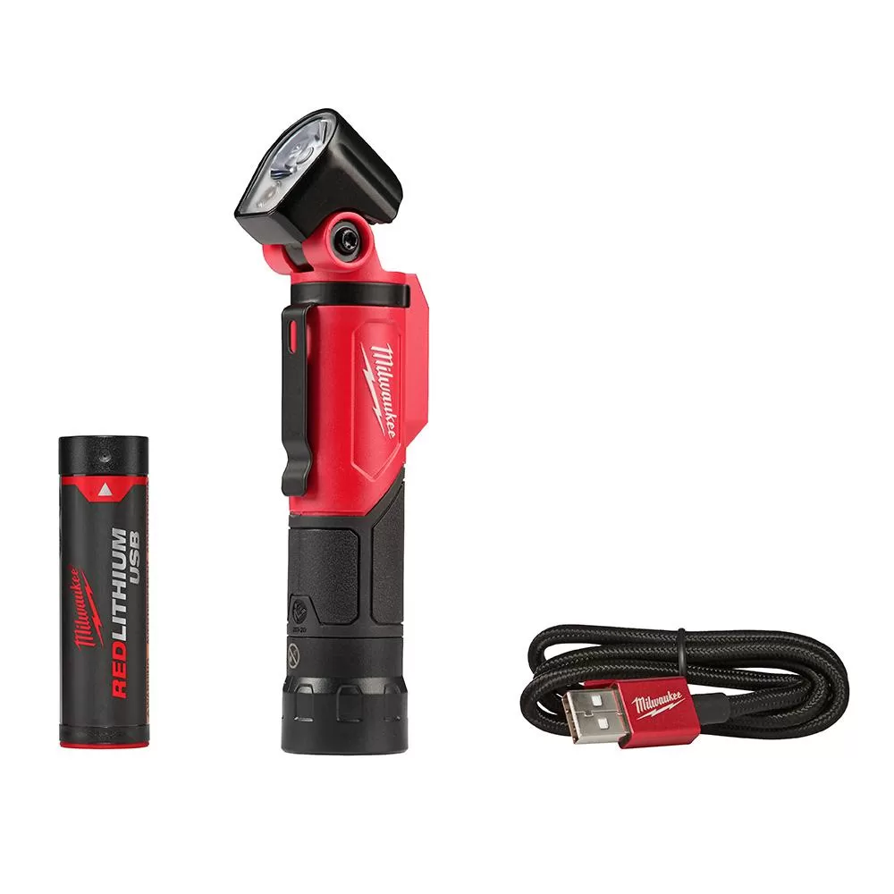Milwaukee 500 Lumens LED Pivoting Rechargeable Flashlight
