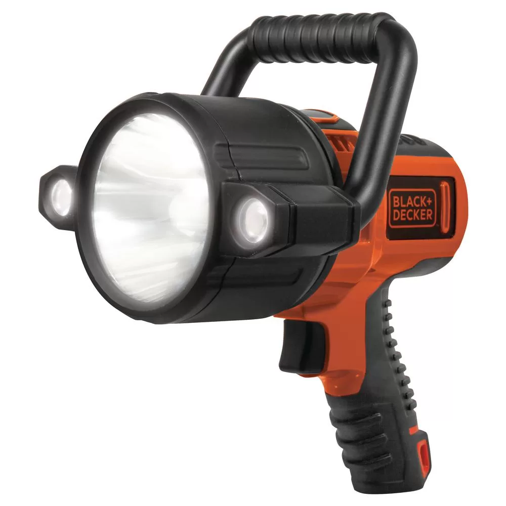 BLACK+DECKER 10-Watt LED Plus USB Lithium-Ion Rechargeable Spotlight USB Port