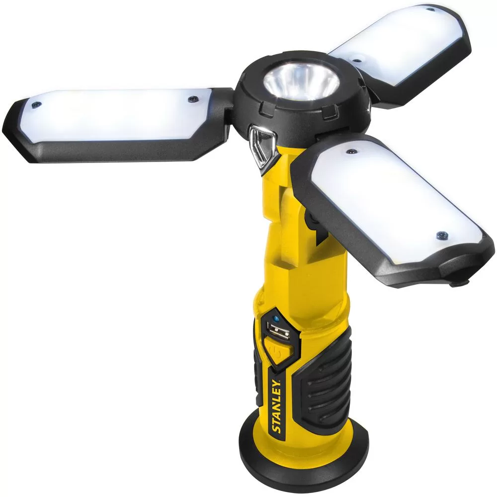 Stanley Rechargeable 400 Lumens LED Satellite Work Light USB Charger Job Sites