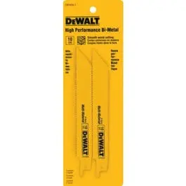 2-Pack 6-Inch 10-TPI Bi-Metal Reciprocating Saw Blades Wood and Metal Cutting Dewalt