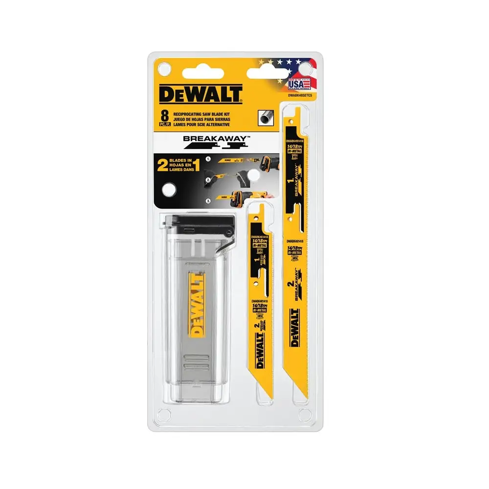 DeWalt DWABK48SETCS Breakaway Reciprocating Saw Blade Bi-Metal Set