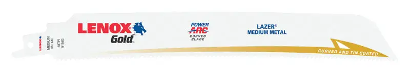 Lenox Gold 9 Inch Bi-Metal Reciprocating Saw Blade 18 TPI 5 Pack Wood and Metal Cutting