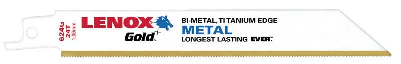 Lenox Gold 6 Inch Bi-Metal Reciprocating Saw Blade 14 TPI 5 Pack Fine Wood and Metal Cutting