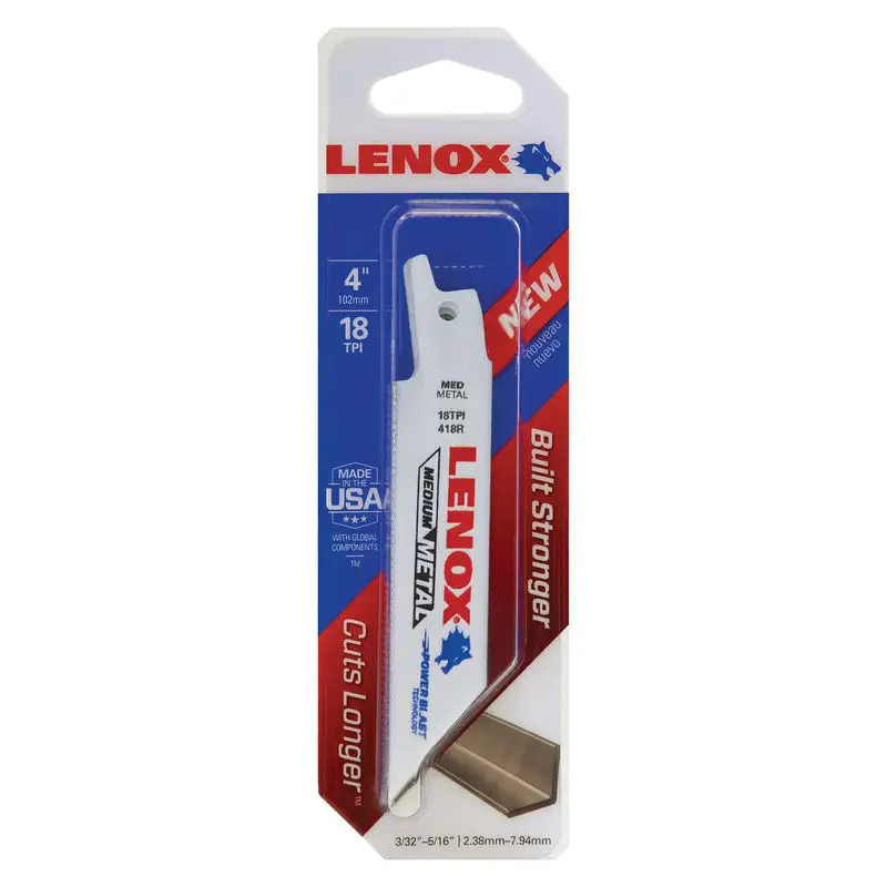 Lenox 4 Inch Bi-Metal Reciprocating Saw Blade 18 TPI Pack 50 Metal and Wood Cutting