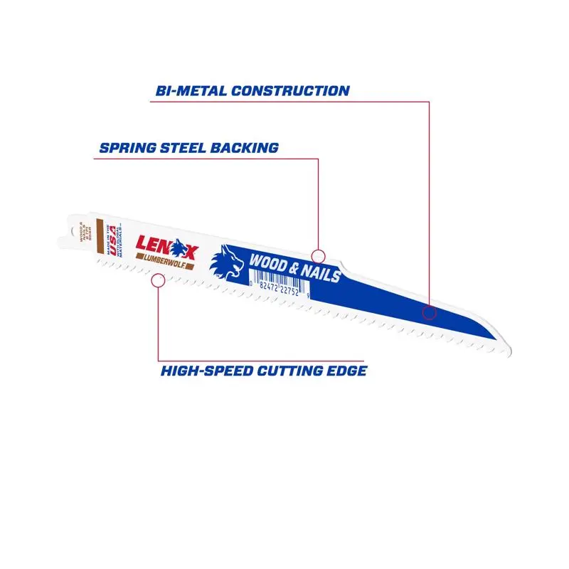 Lenox 9 Inch Bi-Metal Reciprocating Saw Blade 6 TPI Pack 50 Tough Cutting Jobs