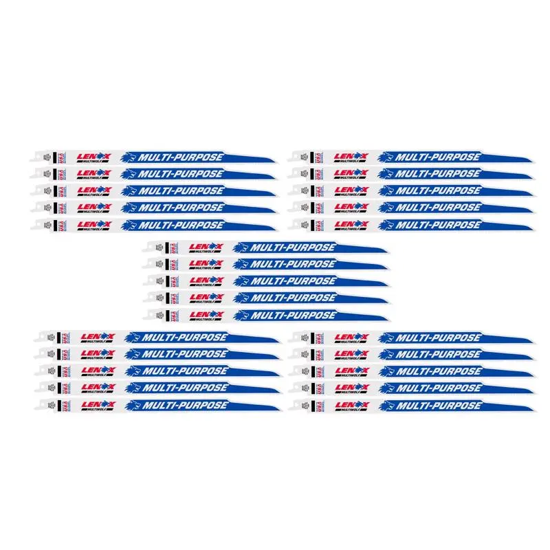 Lenox MULTIWOLF 12 Bi-Metal WAVE EDGE Reciprocating Saw Blade 10/14 TPI 25 pk