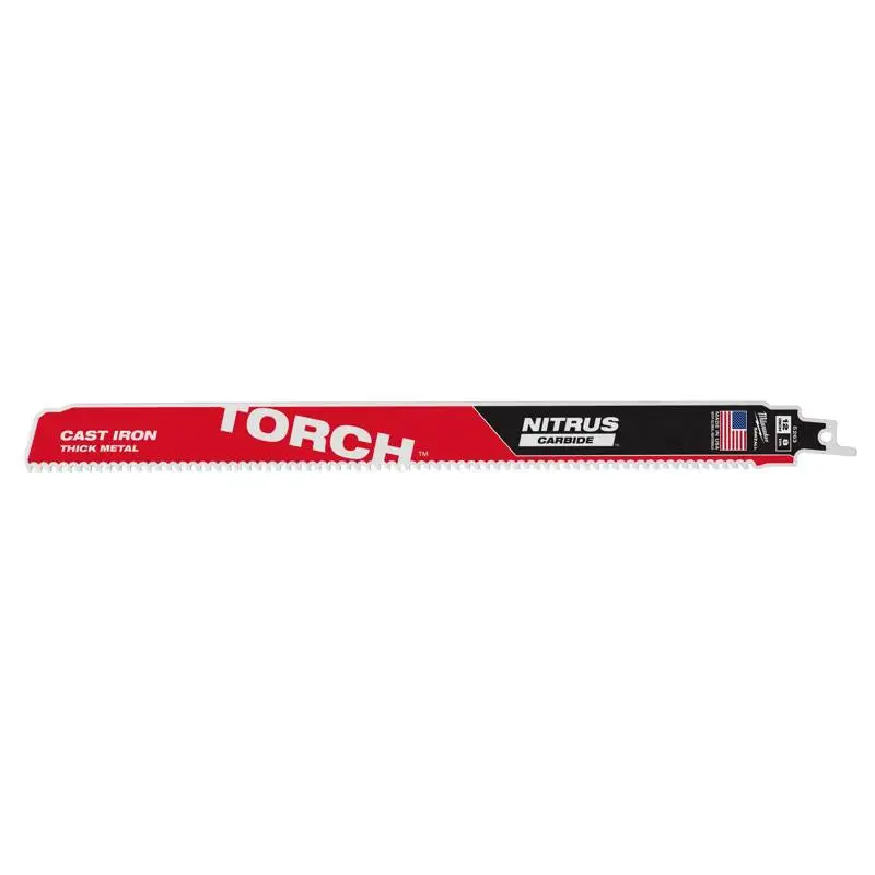 Milwaukee Torch Sawzall 12 Inch Carbide Blade 8 TPI 1 Blade