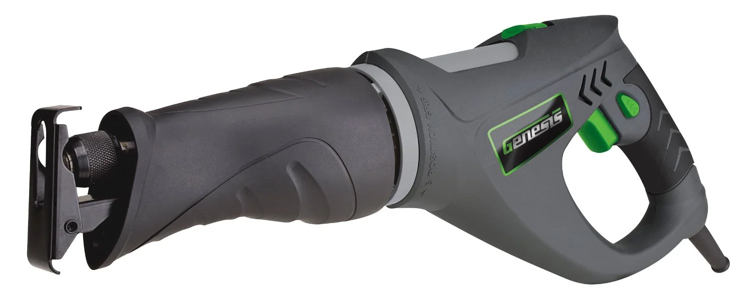 Genesis GRS550 Reciprocating Saw 5.5 Amps Cutting Wood and Metal