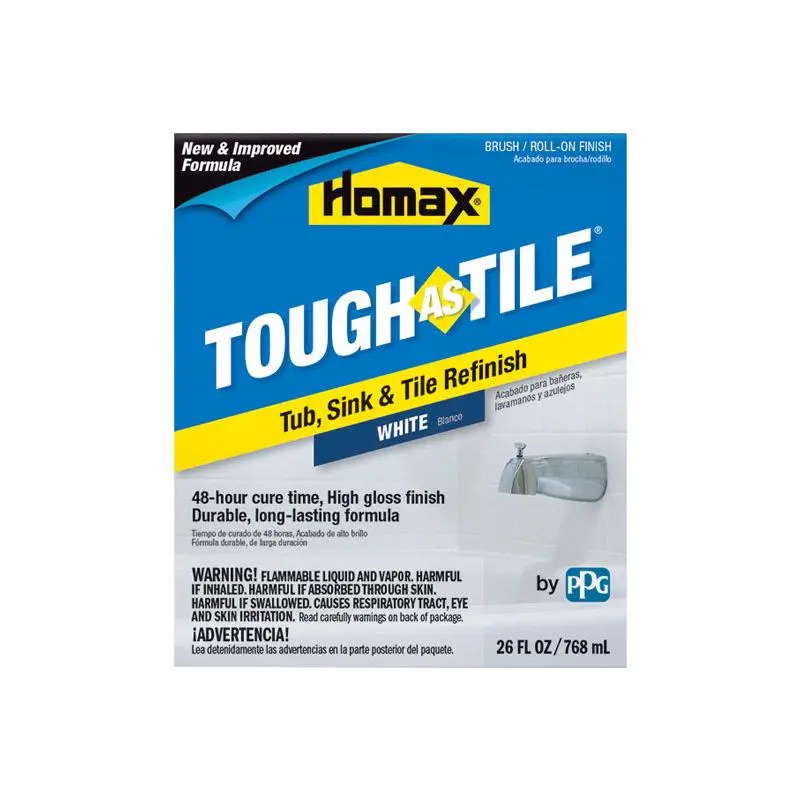 Homax Tough As Tile Gloss White Indoor Tub and Tile Refinishing Kit 45 sq ft Coverage
